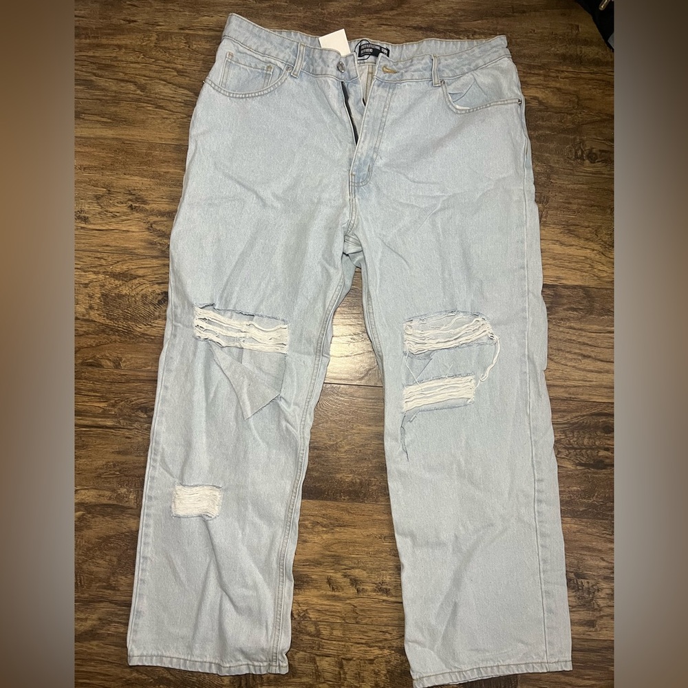 Light wash Denim. Size 12 straight leg PLT denim jeans